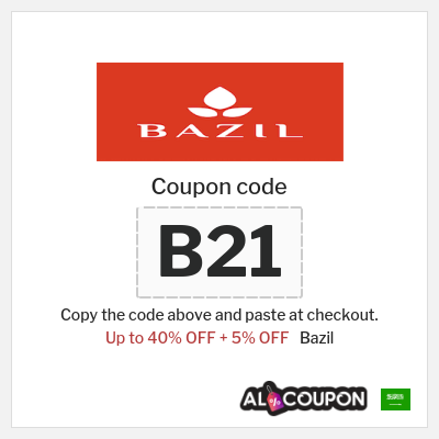 Coupon for Bazil (B21) Up to 40% OFF + 5% OFF