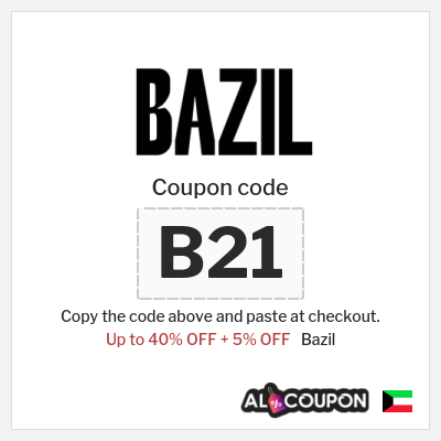 Coupon for Bazil (B21) Up to 40% OFF + 5% OFF