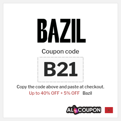 Coupon for Bazil (B21) Up to 40% OFF + 5% OFF