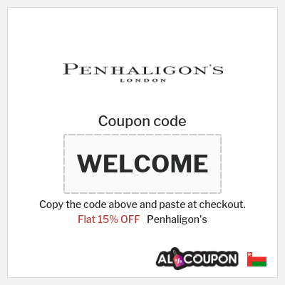 Coupon for Penhaligon's (WELCOME) Flat 15% OFF