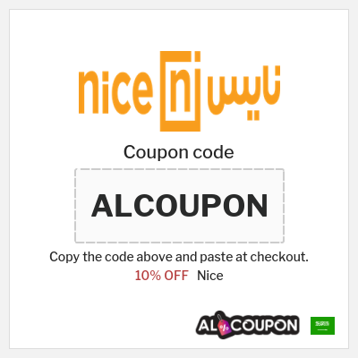 Coupon for Nice (ALCOUPON) 10% OFF