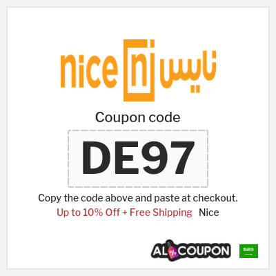 Coupon for Nice (DE97) Up to 10% Off + Free Shipping