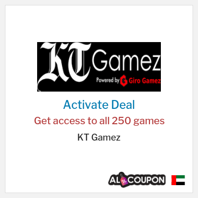 Coupon discount code for KT Gamez Get 250 games
