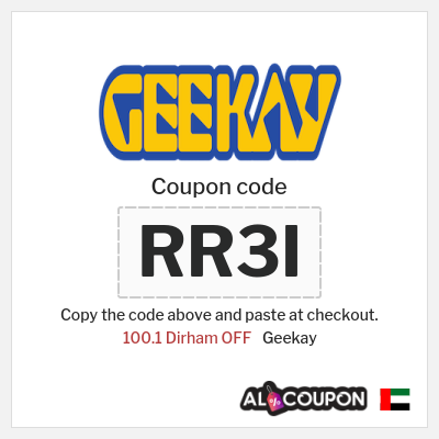 Coupon discount code for Geekay 50 Dirham OFF