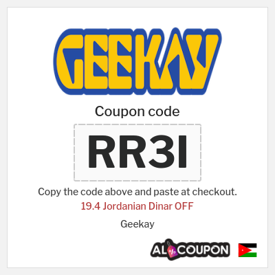 Coupon discount code for Geekay 9.7 Jordanian Dinar OFF