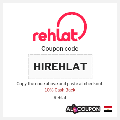 Coupon for Rehlat (HIREHLAT) 10% Cash Back