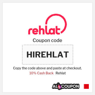 Coupon for Rehlat (HIREHLAT) 10% Cash Back