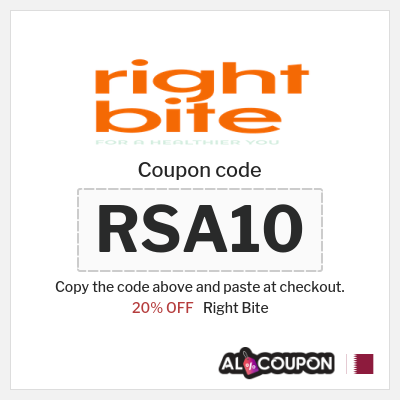 Coupon discount code for Right Bite Verified 20% Promo Codes