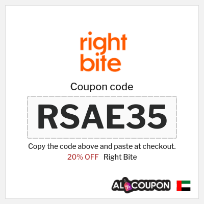 Coupon discount code for Right Bite Verified 20% Promo Codes