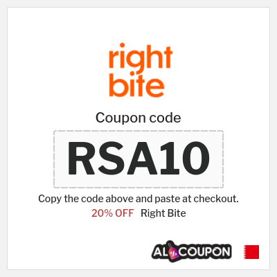 Coupon discount code for Right Bite Verified 20% Promo Codes