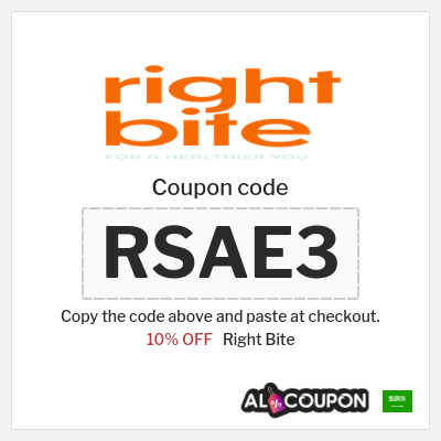 Coupon for Right Bite (RSAE3) 10% OFF