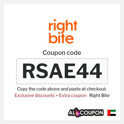 Coupon for Right Bite (RSAE44) Exclusive discounts + Extra coupon