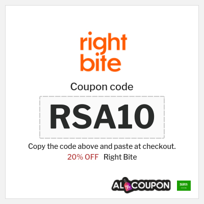 Coupon for Right Bite (RSA10) 20% OFF