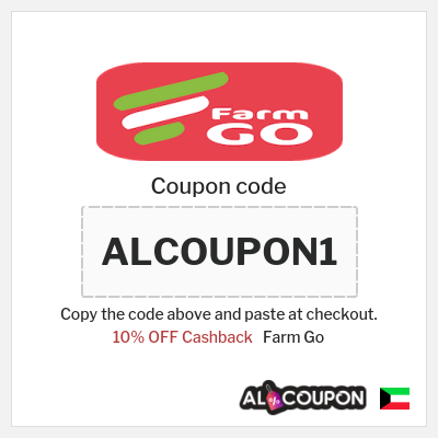 Coupon discount code for Farm Go 10% Cashback