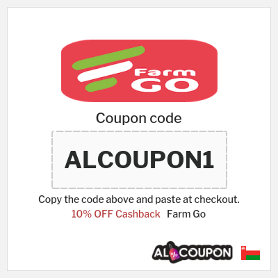 Coupon discount code for Farm Go 10% Cashback
