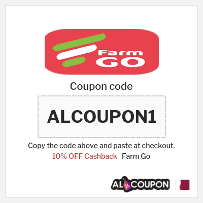 Coupon discount code for Farm Go 10% Cashback