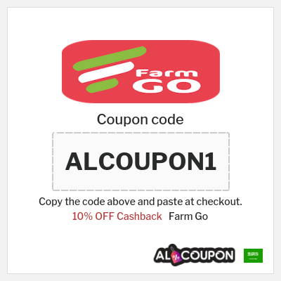 Coupon discount code for Farm Go 10% Cashback