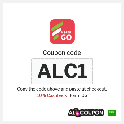 Coupon discount code for Farm Go 10% Cashback