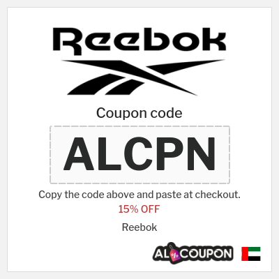 Coupon for Reebok (ALCPN) 15% OFF