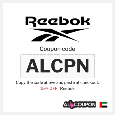 Coupon for Reebok (ALCPN) 15% OFF