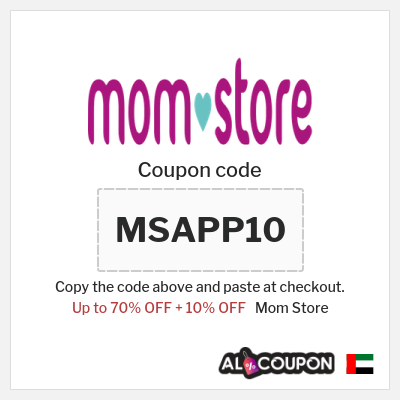 Coupon for Mom Store (MSAPP10) Up to 70% OFF + 10% OFF