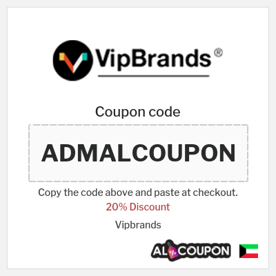 Coupon for Vipbrands (ADMALCOUPON) 20% Discount