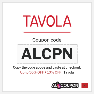 Coupon discount code for Tavola 10% OFF