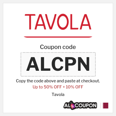 Coupon discount code for Tavola 10% OFF