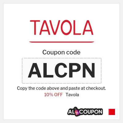 Coupon discount code for Tavola 10% OFF