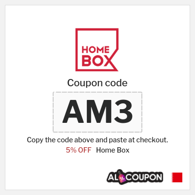 Coupon discount code for Home Box 5% Discount code