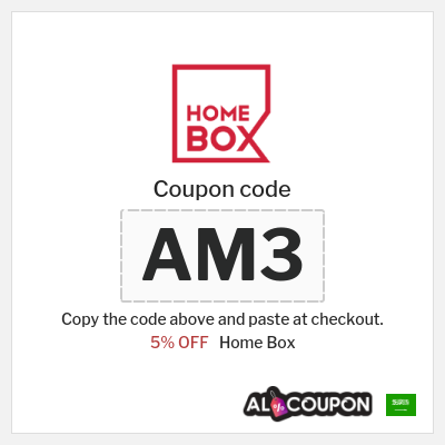 Coupon discount code for Home Box 5% Discount code