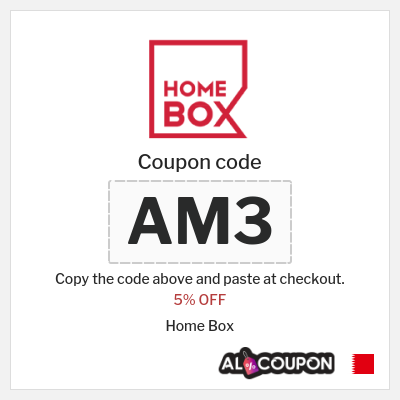 Coupon discount code for Home Box 5% Discount code