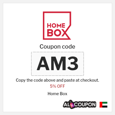 Coupon discount code for Home Box 5% Discount code