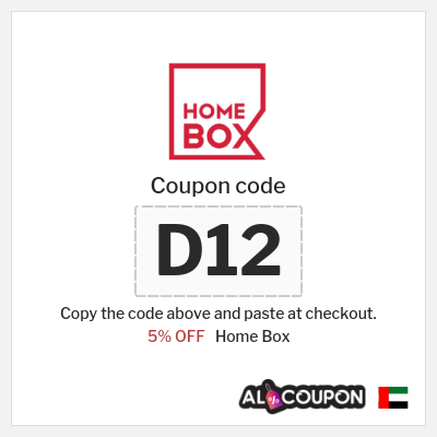 Coupon discount code for Home Box 5% Discount code