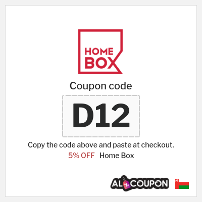 Coupon discount code for Home Box 5% Discount code