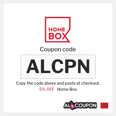 Coupon discount code for Home Box 5% Discount code