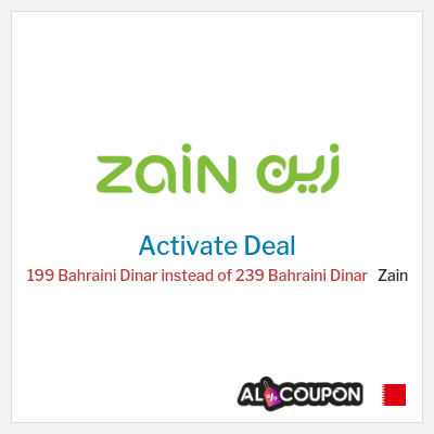 Coupon discount code for Zain 5G Home Plus Subscription for 199 Bahraini Dinar