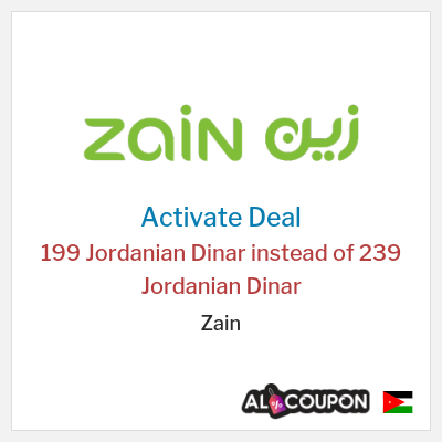 Coupon discount code for Zain 5G Home Plus Subscription for 199 Jordanian Dinar