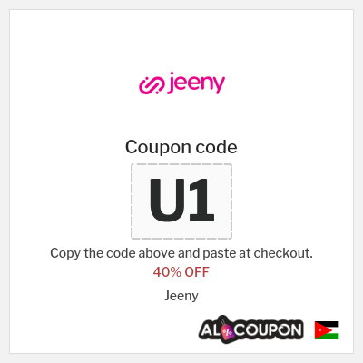 Coupon discount code for Jeeny 40% OFF