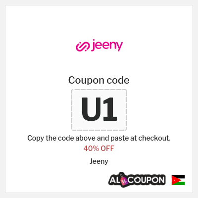 Coupon discount code for Jeeny 40% OFF