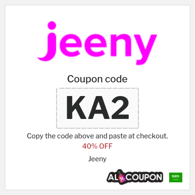 Coupon for Jeeny (KA2) 40% OFF