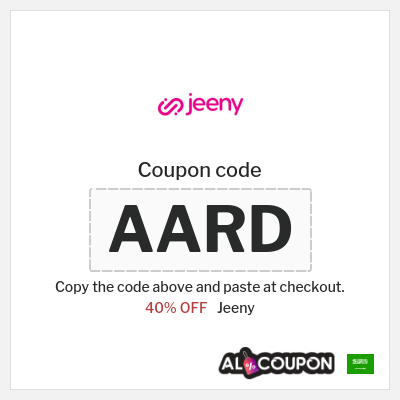 Coupon for Jeeny (AARD) 40% OFF