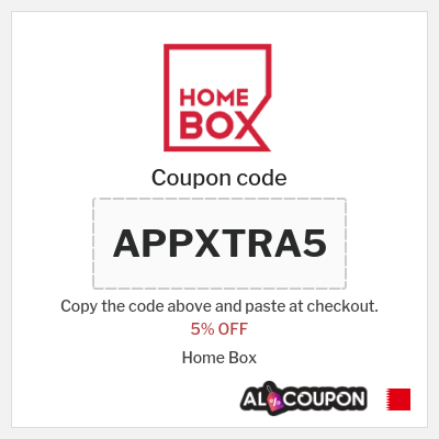 Coupon for Home Box (APPXTRA5) 5% OFF
