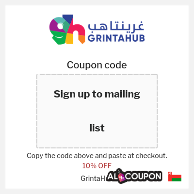 Coupon discount code for GrintaHub 10% OFF
