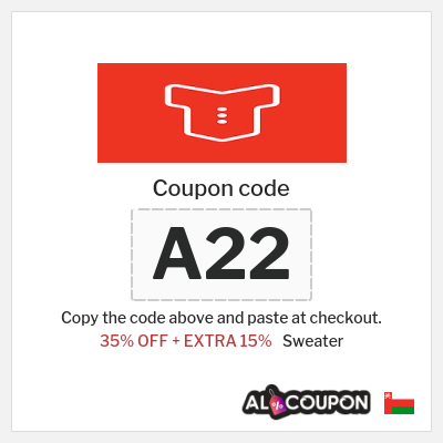 Coupon discount code for Sweater 15% OFF