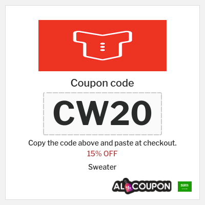 Coupon for Sweater (CW20) 15% OFF