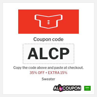 Coupon for Sweater (ALCP) 35% OFF + EXTRA 15%