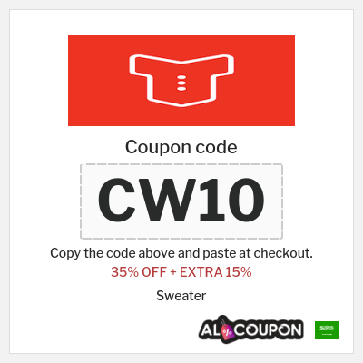 Coupon for Sweater (CW10) 35% OFF + EXTRA 15%