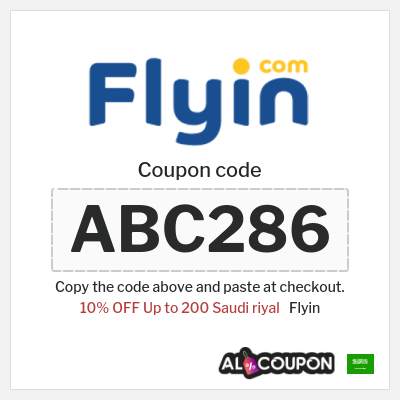 Coupon discount code for Flyin Up to 15% Deals & Coupons