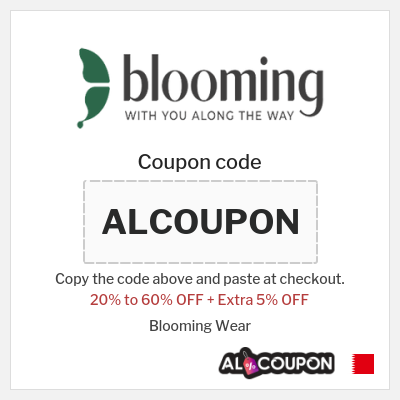 Coupon discount code for Blooming Wear 5% OFF